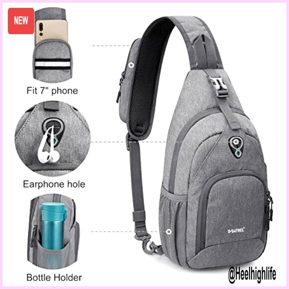 Small RFID Sling Bag Crossbody Backpack Hiking Daypack Outdoor Travel main image 5